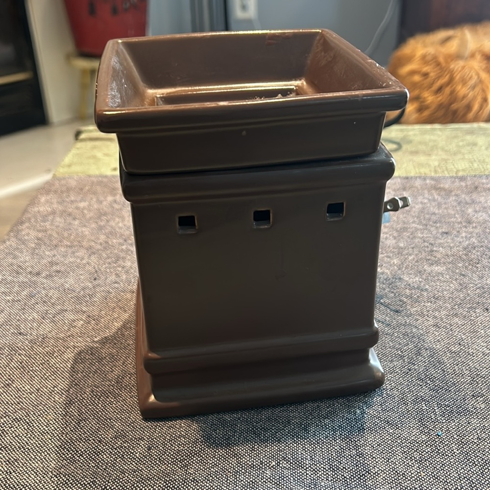 Scentsy Square Brown Full Size - Retired Discontinued Warmer
